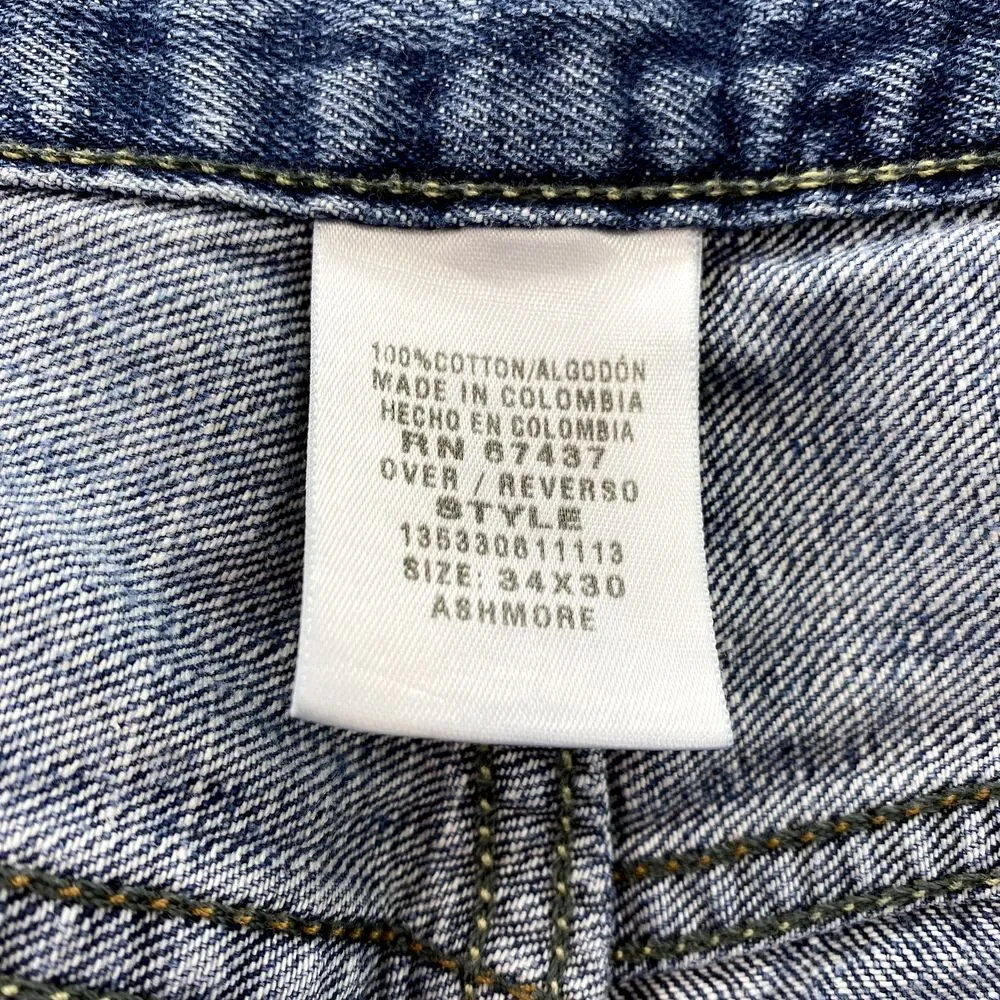 VTG Polo Ralph Lauren RL Ashmore‎ Jeans Men's 34x28* Wide Skater 90's Streetwear